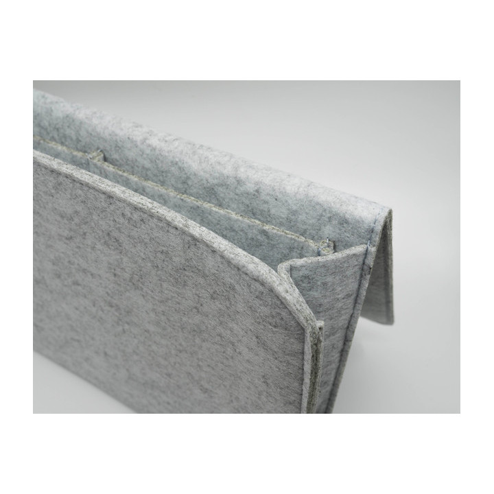 Storage bag, laptop bag in felt material for bedroom.