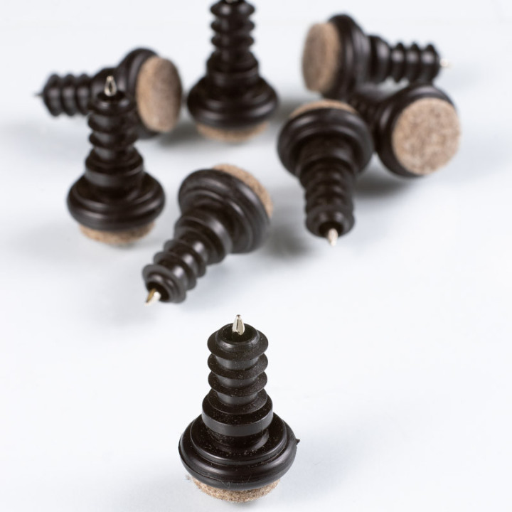 Plastknotter med filt, innvendig fleksibel vinklet med filt