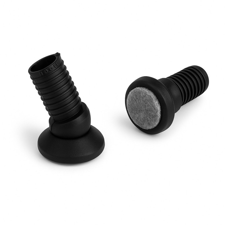 Plastknotter, innvendig med metall gli 