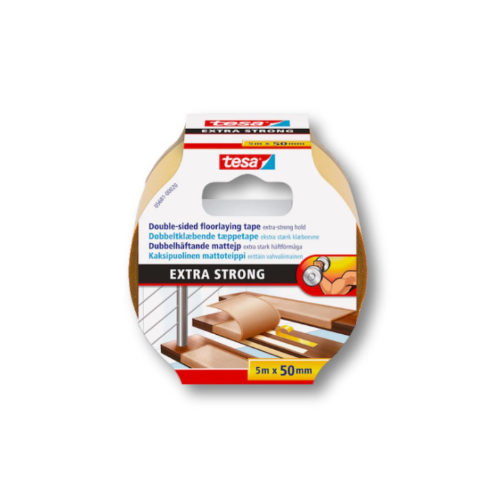 Tesa Ruban adhésif pour moquette, ruban adhésif pour moquette, extra fort