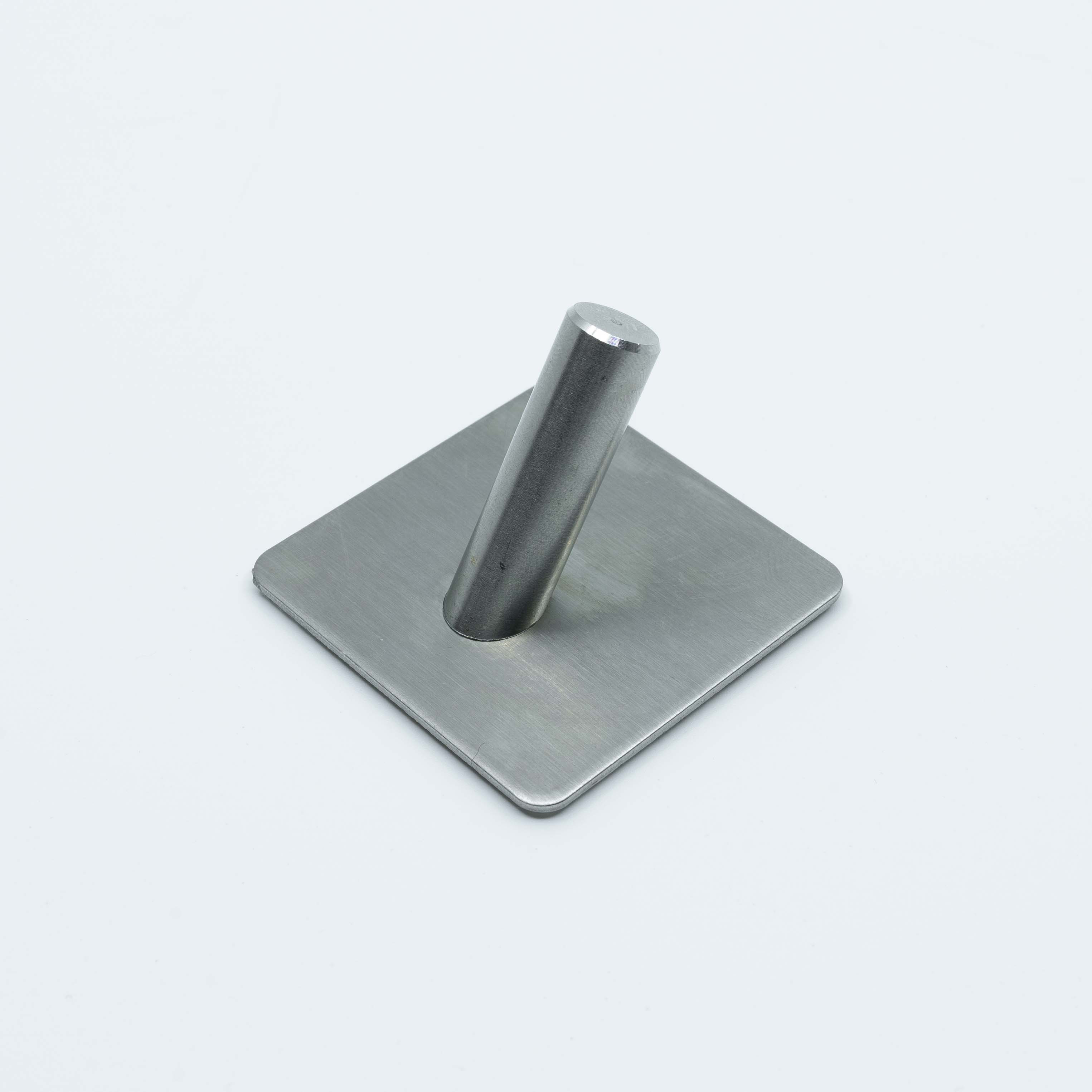 Adhesive Hook In Brushed Steel