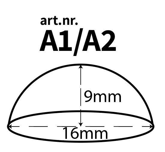 Bumper Pads for Furniture, Rubber, Self Adhesive