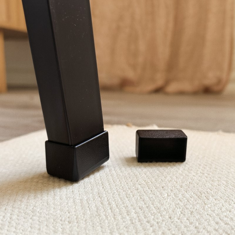 Embouts de pieds de chaises, carrés extérieurs en plastique, couleurs multiples