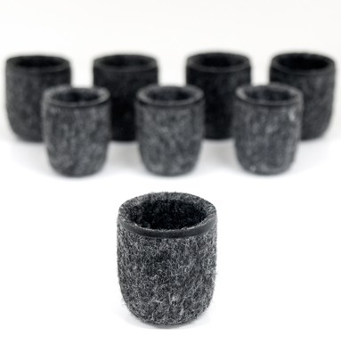 Sustainable Chair Leg Caps, made from waste material, very decorative